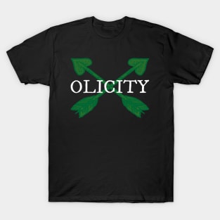 Olicity - Crossing Green Heart Arrows T-Shirt